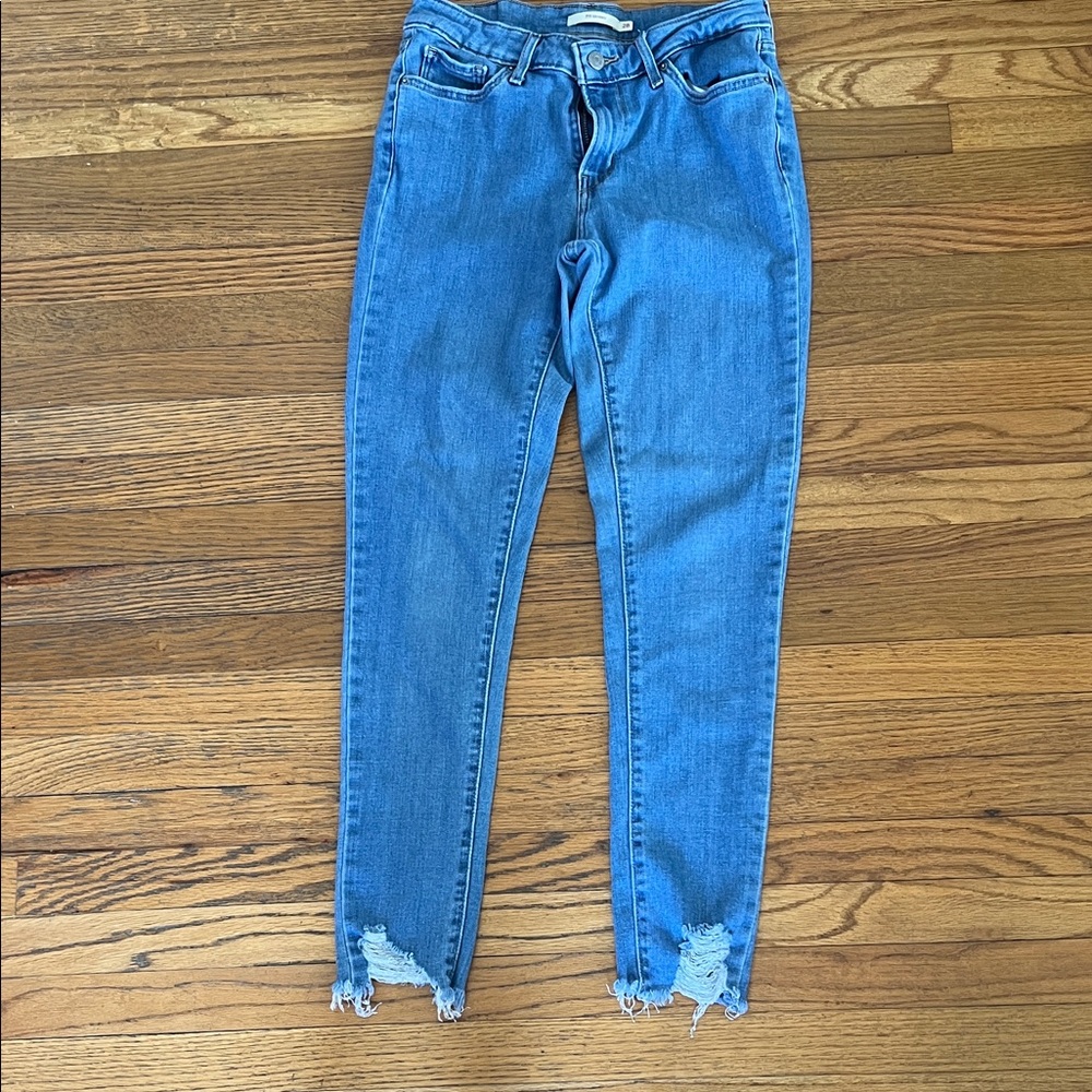 Levi's Blue Ripped Women's Skinny Jeans